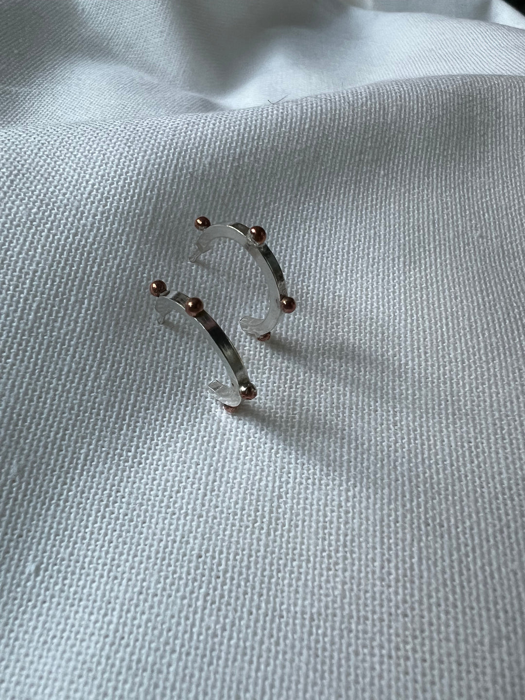 Silver and Copper Naut Hoops Mini