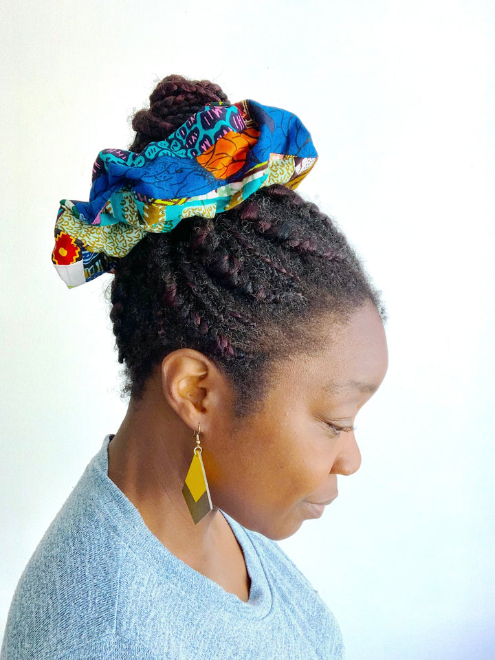 Patchwork African XL Scrunchie