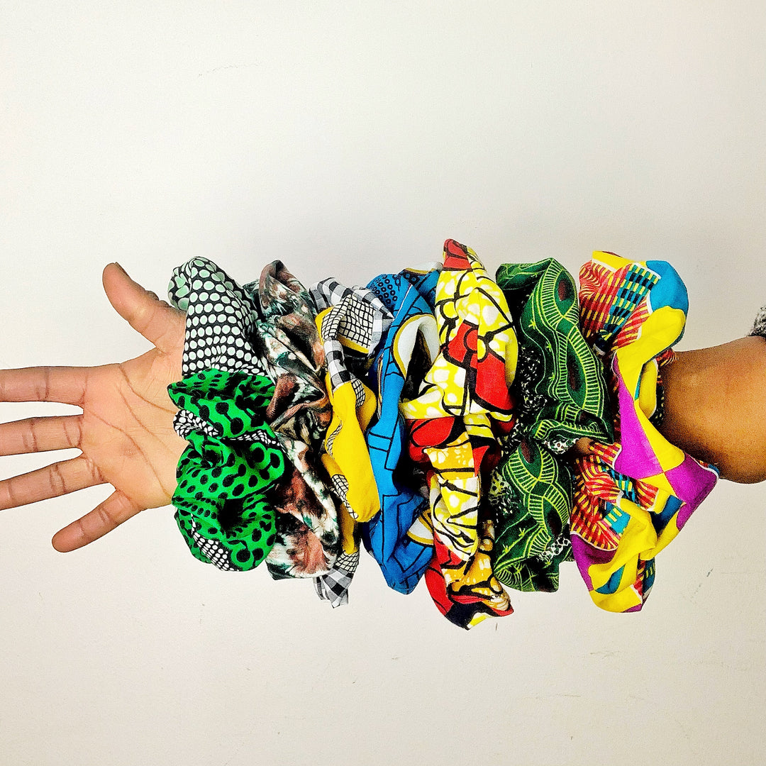 Patchwork African XL Scrunchie