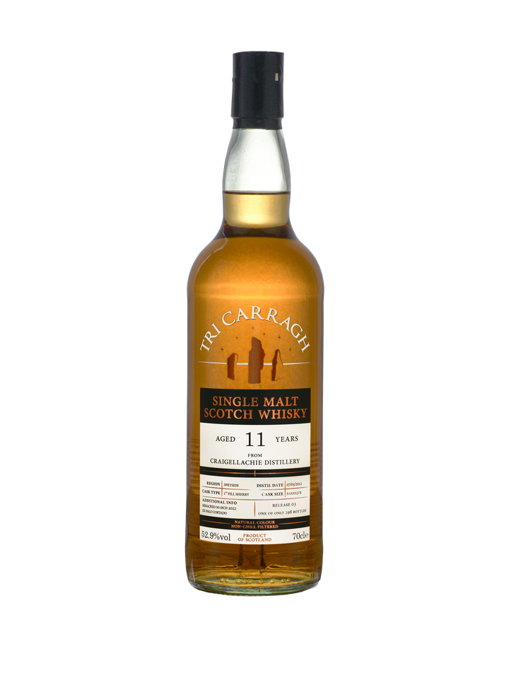 Tri Carragh Scotch Whisky - Craigellachie 11 year old