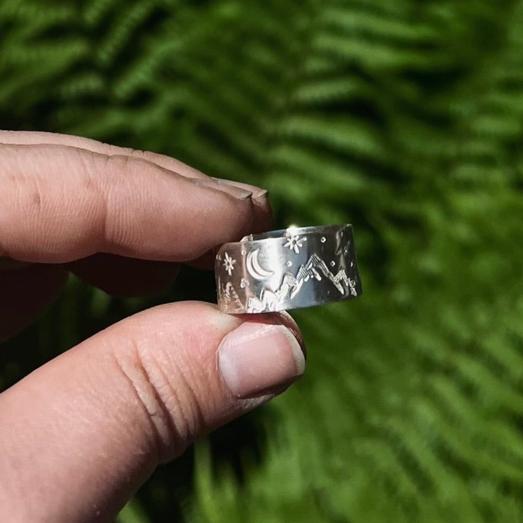 Recycled Sterling Silver Wanderlust Scenic ring